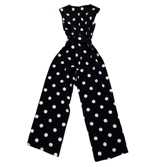 New York & Company Black and White Polka Dot Jumpsuit Medium M - Picture 2 of 4